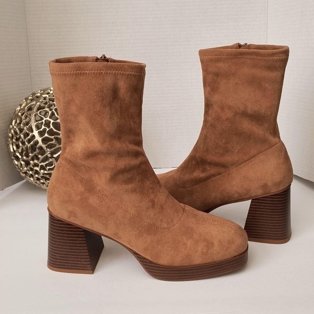 Sugar Nero Platform Bootie Tan Size 10M - Picture 11 of 11